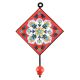 White Floral Ceramic Tile Hook